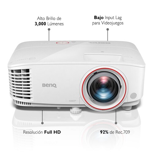BenQ Proyector Full HD (1920x1080) Gamer (TH671ST), 16ms Input Lag, DLP, 3000 Lúmenes, Relación de Aspecto 16:9, HDMI, Bocina 5W, hasta 15,000 horas de lámpara, 1.07 millones de colores, 92% Rec.709.