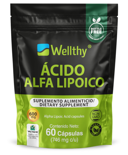 Ácido alfalipoico Wellthy 600 mg 60 capsulas