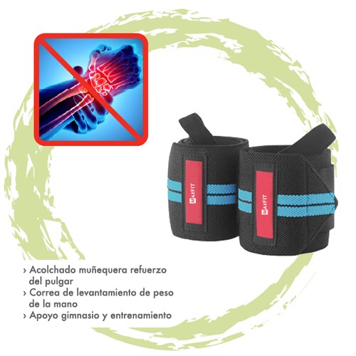 Par De  Muñequeras De Crossfit Para Gimnasio Maxfit Mod-hw002