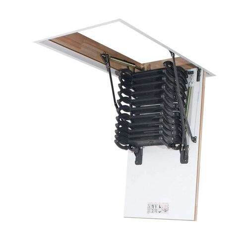 FAKRO Escalera de Ático Fabricada en Acero, Estilo LST Tijera.