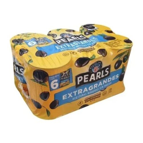 Aceitunas Negras Black Pearls Extra Grandes 6 Pzas De 170gr