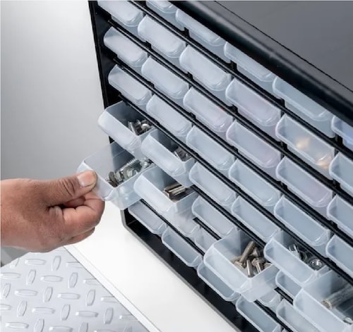 Organizador De 64 Gavetas Negro