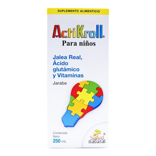 Actikroll Jarabe para Niños 250 ml, Estimulante del Apetito y Concentración, Salud Natural