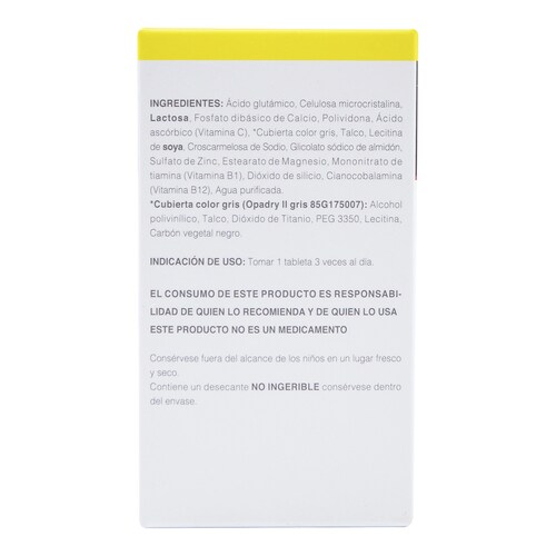 Actikroll Tabletas, 100 Tabs 807 mg c/u, Tiamina, Concentración, Salud Natural