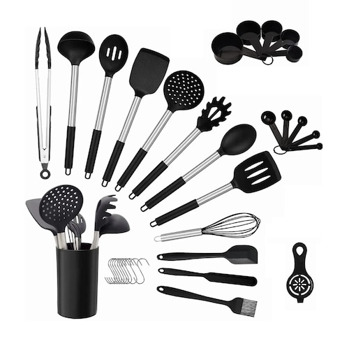 Juego De Utensilios Para Cocina 34 Unidades Negro
