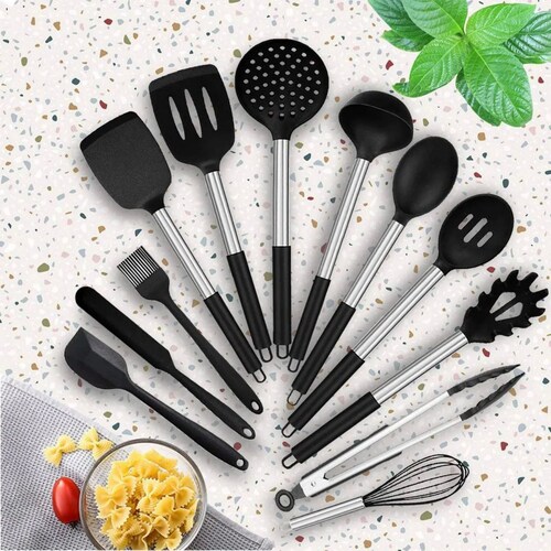 Juego De Utensilios Para Cocina 34 Unidades Negro