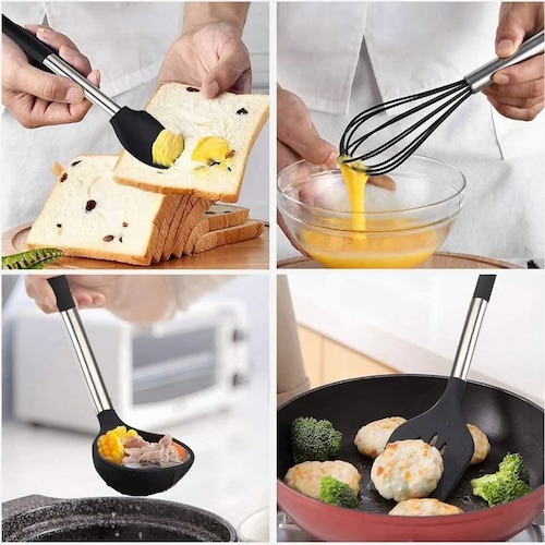 Juego De Utensilios Para Cocina 34 Unidades Negro