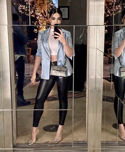 LEGGING VINIPIEL DE DAMA SINTETICO DE POLIESTER MÁXIMA COMODIDAD MALLONES NEGROS DE MUJER LIC-074