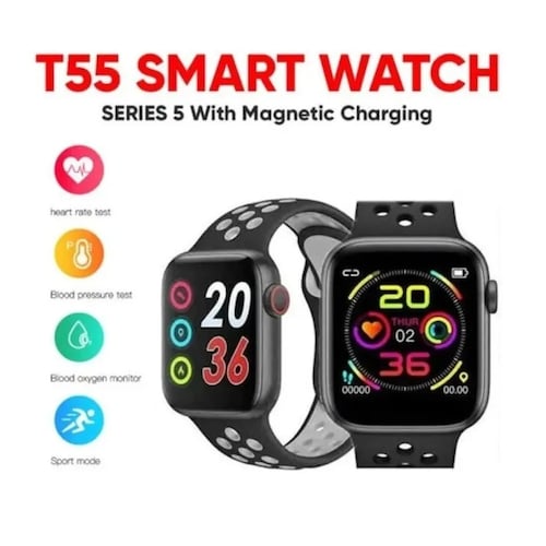 Smartwatch Reloj Inteligente T55 Rojo Bluetooth Llamadas Mensajes Android Ios iPhone