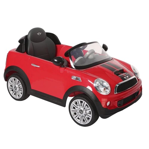 Carro Montable Electrico Mini Cooper Rojo Prinsel.