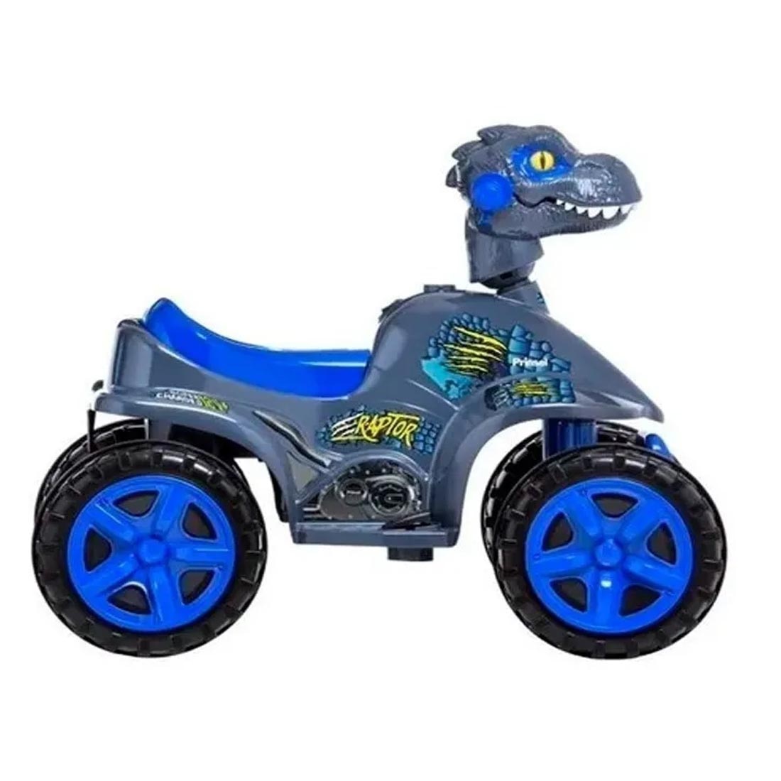 Moto Electrica Prinsel Mini Quad Dinosaurio Raptor Blue 12V