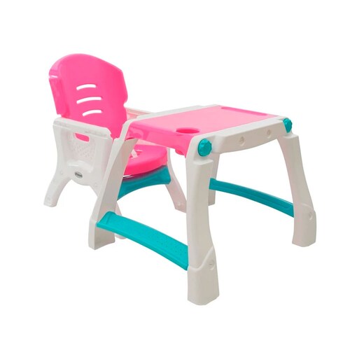 Silla Alta Periquera Prinsel 2 en 1 Caddy Rosa 1005 .