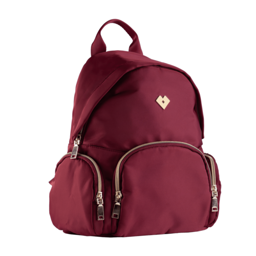 LuckyLy Mochila Mujer, Backpack Moderna y Casual, Modelo Carly, Vino