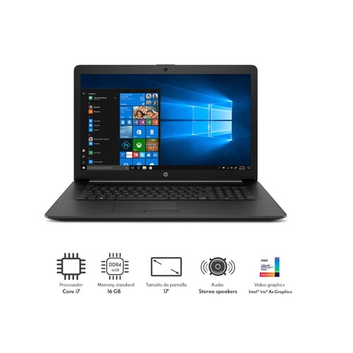 Laptop Hp 17-by4097nr Core i7-1165G7 Optane 16gb 256gb SSD 17.3 Reacondicionada + Combo Silla Gamer.