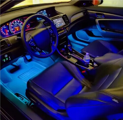 Luz Interior Teledirigida Rb Led 4 Tiras Para Autos