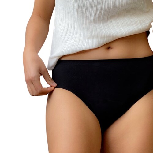2 Pack calzón menstrual sin costuras tela extrasuave.