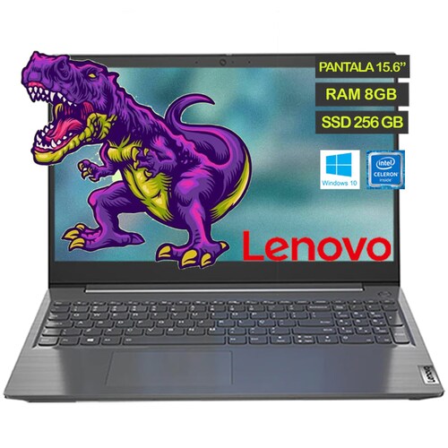 Laptop Lenovo V15-IGL Procesador Intel N4020 Ram 8GB Disco Duro en Estado Solido 256GB Pantalla 15.6 Pulgadas Windows 10 - Gris