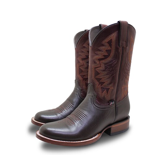 Botas de Cuero de Cabra Vaqueras con Punta Redonda LAB-659205