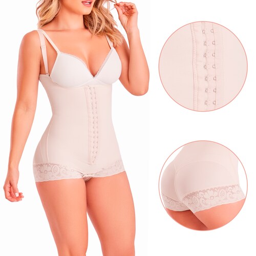 Fajas Colombianas Powernet Tipo Body Cachetero Moldeador De figura, Faja Colombiana Reductora De Medidas, Faja Colombiana  Para Mujer Con Broches Alta Compresion