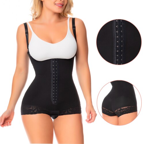 Fajas Colombianas Powernet Tipo Body Cachetero Moldeador De figura, Faja Colombiana Reductora De Medidas, Faja Colombiana  Para Mujer Con Broches Alta Compresion