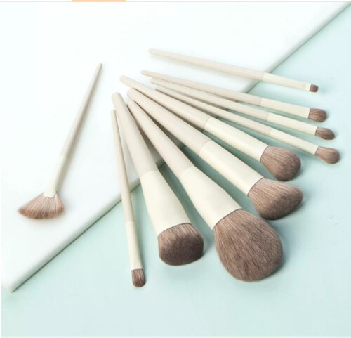 Brochas Maquillaje Profesional Rostro Y Ojos Menta 10 Bonita