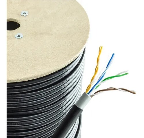 Bobina De Cable Utp Red Cat5e Exterior Blindado Doble Forro