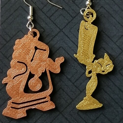  BitBlast Studio Set 2 Pares Aretes Artesanales para Dama en Impresión 3D
