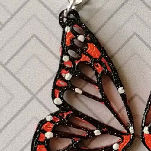 BitBlast Studio Set 2 Pares Aretes Artesanales para Dama en Impresión 3D Mariposas y Girasoles