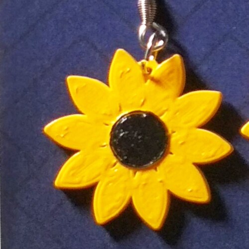 BitBlast Studio Set 2 Pares Aretes Artesanales para Dama en Impresión 3D Mariposas y Girasoles