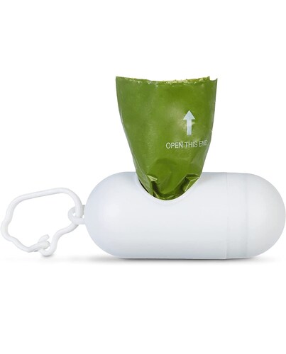 Bolsas sanitarias para perro, con dispensador y clip de correa, tamaño estándar, aditivo EPI, color verde, 810 unidades