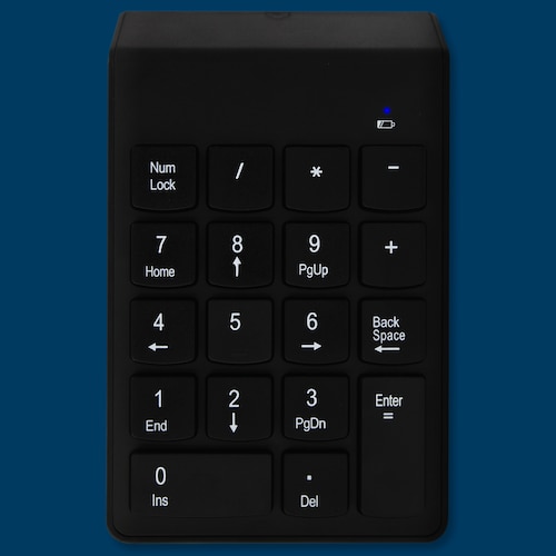 Teclado numérico Archy inalámbrico 18 Teclas para PC, Laptop, Potátil, Delgado, con Receptor USB, Silencioso, Diseño Moderno, Compatible con Windows y Mac (KB06)
