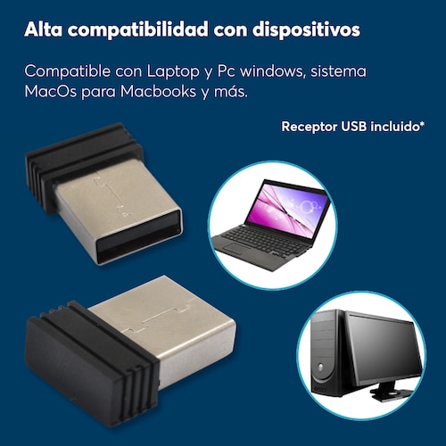 Teclado numérico Archy inalámbrico 18 Teclas para PC, Laptop, Potátil, Delgado, con Receptor USB, Silencioso, Diseño Moderno, Compatible con Windows y Mac (KB06)
