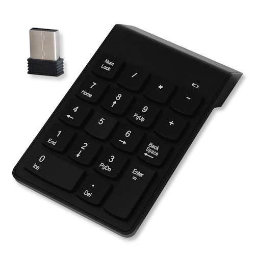 Teclado numérico Archy inalámbrico 18 Teclas para PC, Laptop, Potátil, Delgado, con Receptor USB, Silencioso, Diseño Moderno, Compatible con Windows y Mac (KB06)