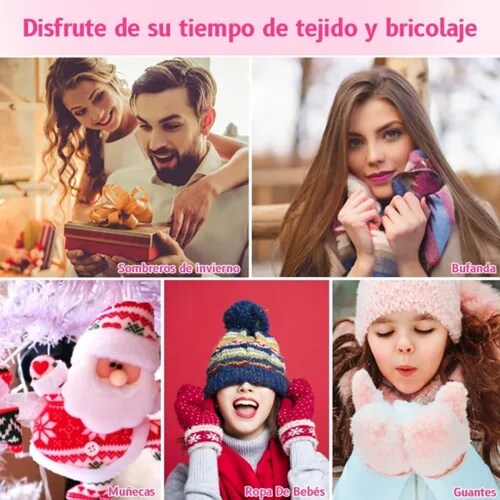 Kit De Ganchos Y Accesorios Para Tejer Al Crochet 84 Pzas