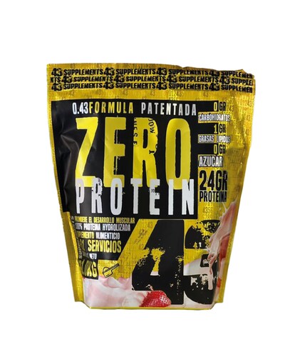 Proteina Zero 43 supplements 1kg (31 serv) sabor fresa