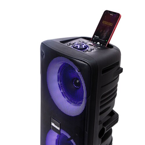 Bocina Inalámbrica Con Luz LED Carbono Beat Max Billboard Color Negro