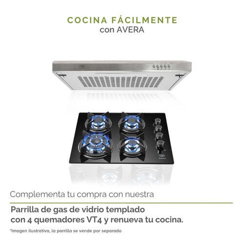 Campana Extractora o Purificadora para Cocina de Pared 60cm Acero Inoxidable Avera CEA60