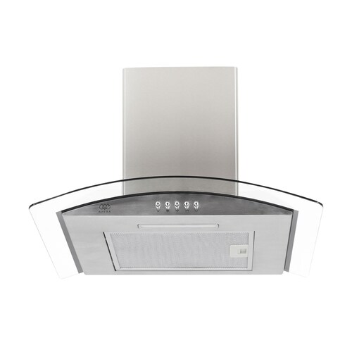Campana Extractora o Purificadora para Cocina de Pared 60cm Cristal Templado y Acero Inoxidable CEV60