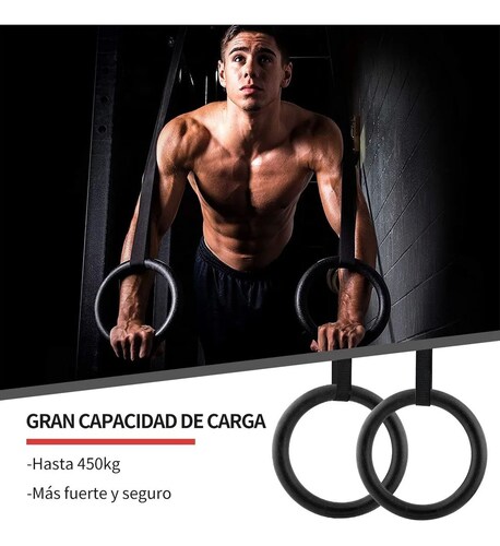 Anillos De Gimnasia Bandas De Suspensión De Hasta 450 Kg