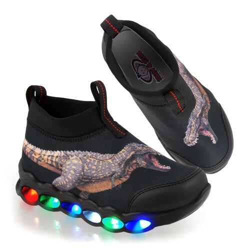 Tenis con Luces para niño marca Nick & Wick Modelo 4363 Dinosaurio