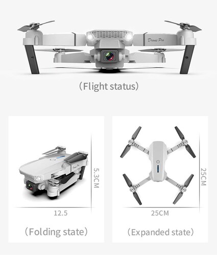Dron E88 2 camaras con 3 baterías