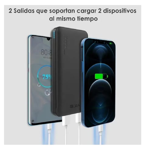 Power Bank Pila Bateria Portatil 10000mah Negro