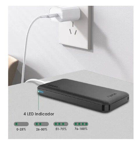 Power Bank Pila Bateria Portatil 10000mah Negro