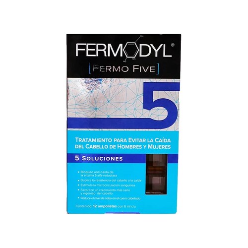 Fermodyl Ampolletas Fermo Five 12x6 ml, Tratamiento para el cabello 12 Ampolletas