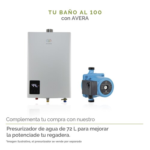 AVERA Calentador De Agua Instantáneo Modulante usa Gas LP para 2 Servicios CM14