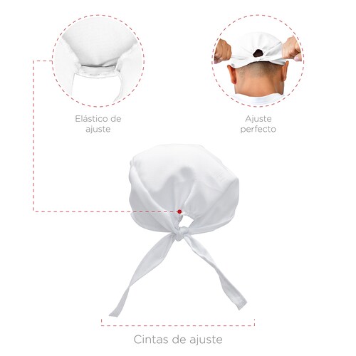 Gorros de Cocina Ajustables, Gorro de Chef de Cobertura Maxima 