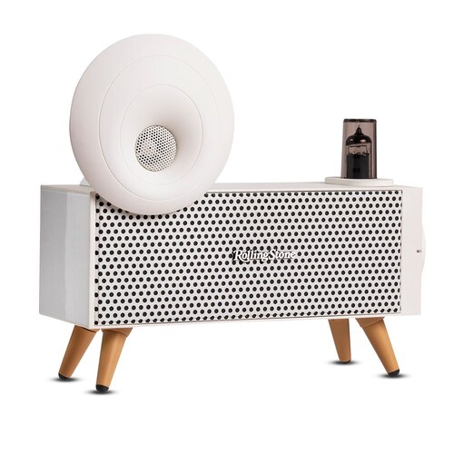 Bocina Con Amplificador de Bulbos Sonar Rolling Stone Color Blanco