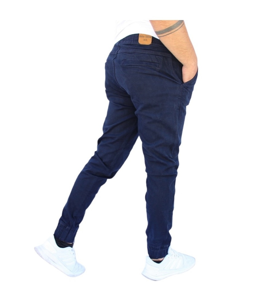 Pantalon gabardina orders azul hombre