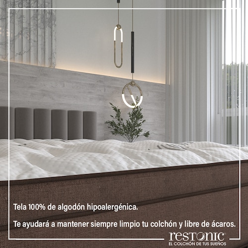 Colchón Matrimonial Restonic Crosby Con Mega Colchoneta Para Descanso Premium.