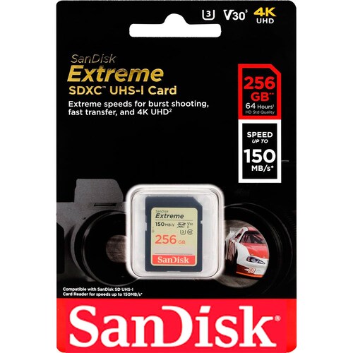 Tarjeta de memoria SanDisk SD SDSDXV5-256G-GNCIN Extreme 256GB